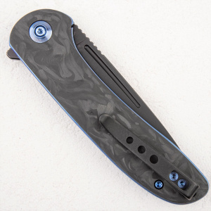 Нож WE Knife Saakshi, 20CV Black, Titanium Blue/Marble Carbon Fiber - складной туристические ножи из стали Нож WE Knife Saakshi, 20CV Black, Titanium Blue/Marble Carbon Fiber - складной туристические ножи из стали